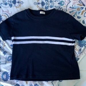 Navy Blue Crop Top